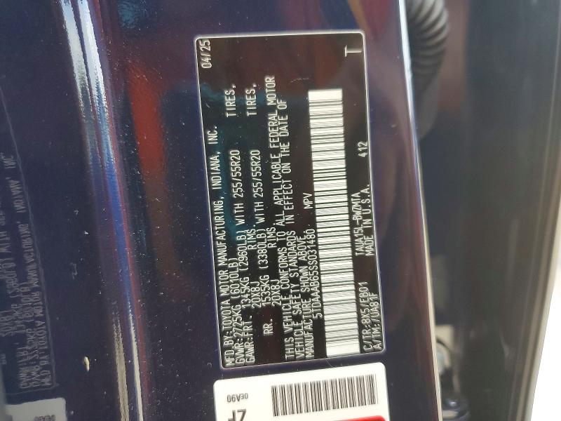 Aukcja sprzedaży 2025 Lexus Tx 350, vin: 5TDAAAB65SS031480, numer aukcji: 60270196