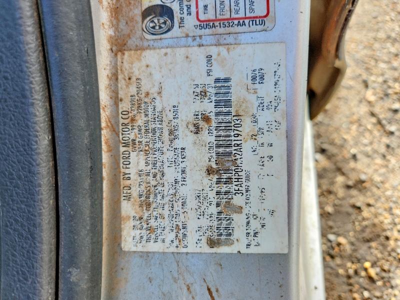 Aukcja sprzedaży 2010 Ford Fusion, vin: 3FAHP0HA2AR197031, numer aukcji: 59826966