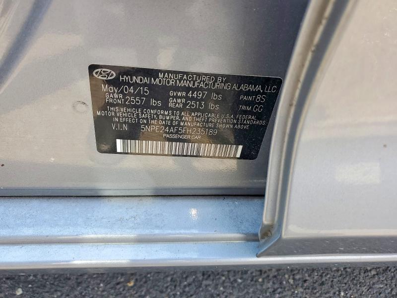 2015 Hyundai Sonata მანქანა იყიდება აუქციონზე, vin: 5NPE24AF5FH235189, აუქციონის ნომერი: 61595236