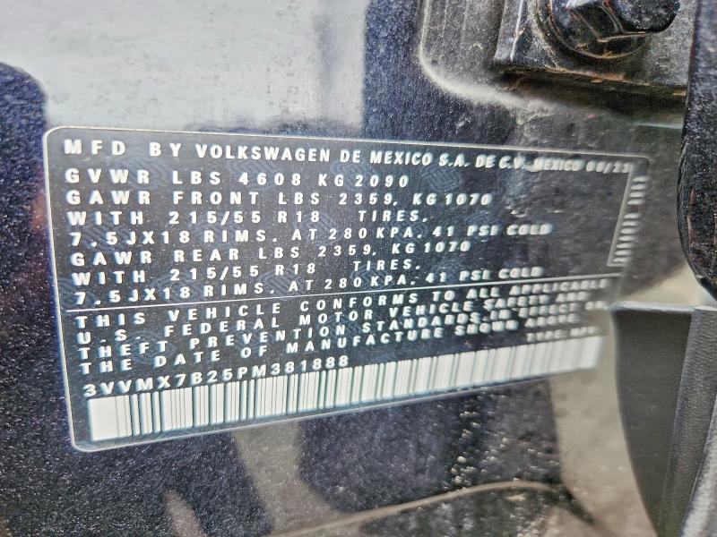 Продажа на аукционе авто 2023 Volkswagen Taos, vin: 3VVMX7B25PM381888, номер лота: 62659116