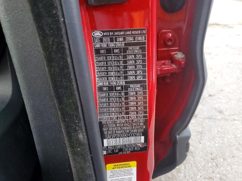 Aukcja sprzedaży 2019 Land Rover Range Rover Evoque, vin: SALVP2RX6KH332969, numer aukcji: 63121156