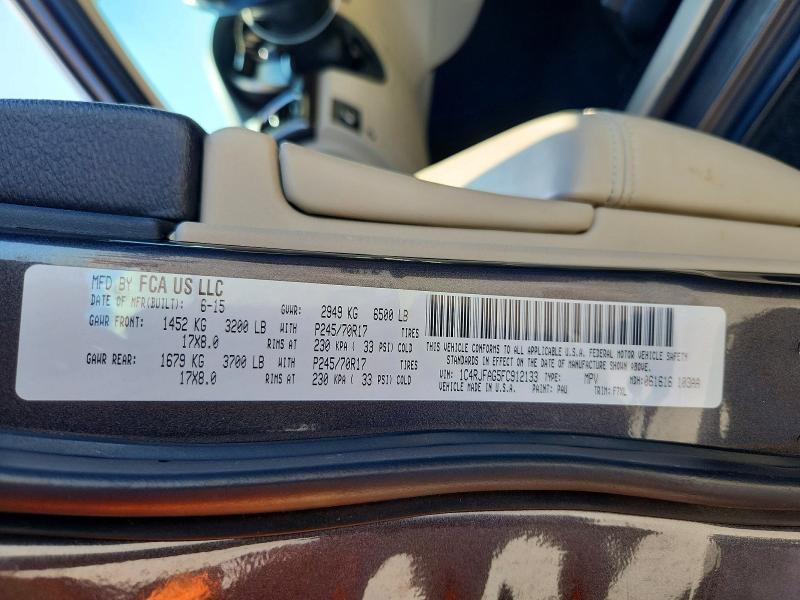 Продажа на аукционе авто 2015 Jeep Grand Cherokee, vin: 1C4RJFAG5FC912133, номер лота: 60619766