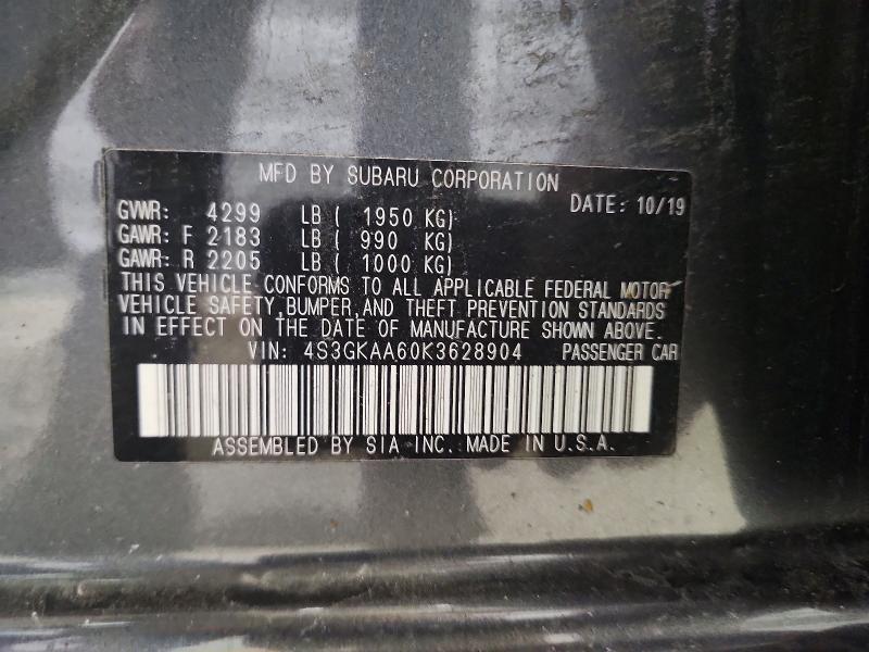 Продажа на аукционе авто 2019 Subaru Impreza, vin: 4S3GKAA60K3628904, номер лота: 60928406