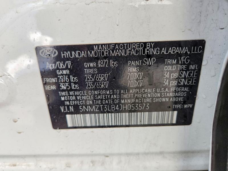 Продажа на аукционе авто 2018 Hyundai Santa Fe Sport, vin: 5NMZT3LB4JH053573, номер лота: 61703976