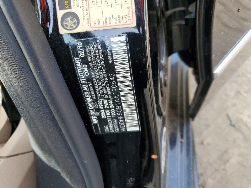 Auction sale of the 2010 Mercedes-benz E, vin: WDDHF5GB1AA190642, lot number: 62270016