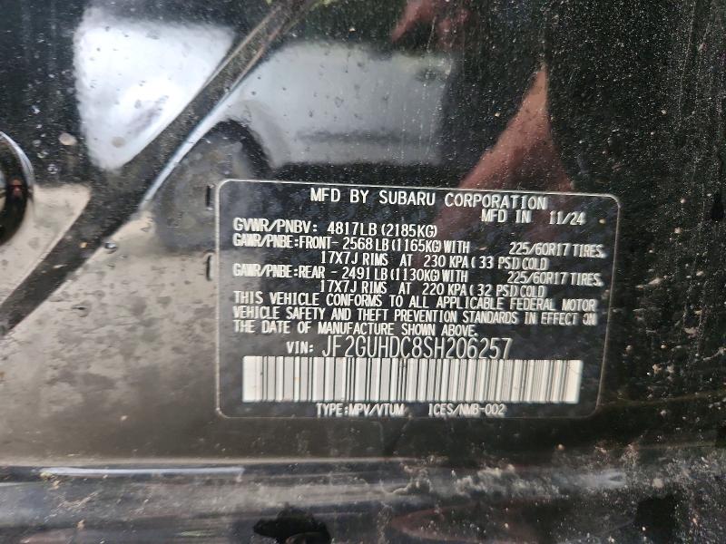 Продажа на аукционе авто 2025 Subaru Crosstrek, vin: JF2GUHDC8SH206257, номер лота: 59660446