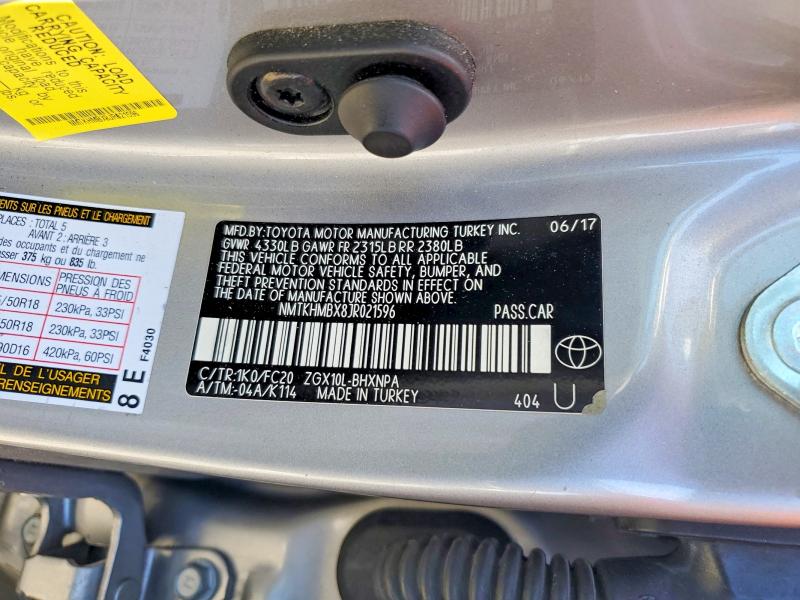 60635156 :رقم المزاد ، NMTKHMBX8JR021596 vin ، 2018 Toyota C-hr مزاد بيع