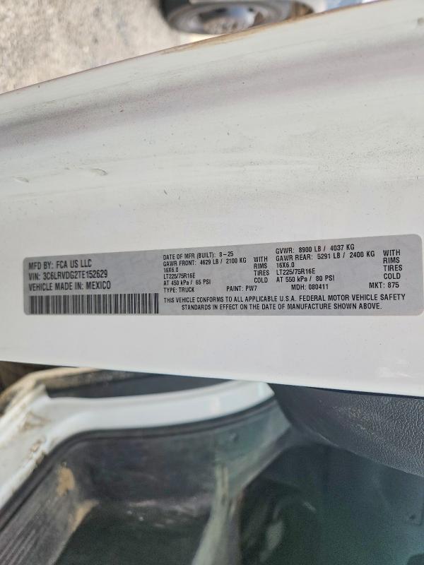 Продажа на аукционе авто 2026 Ram Promaster 2500, vin: 3C6LRVDG2TE152629, номер лота: 61579576