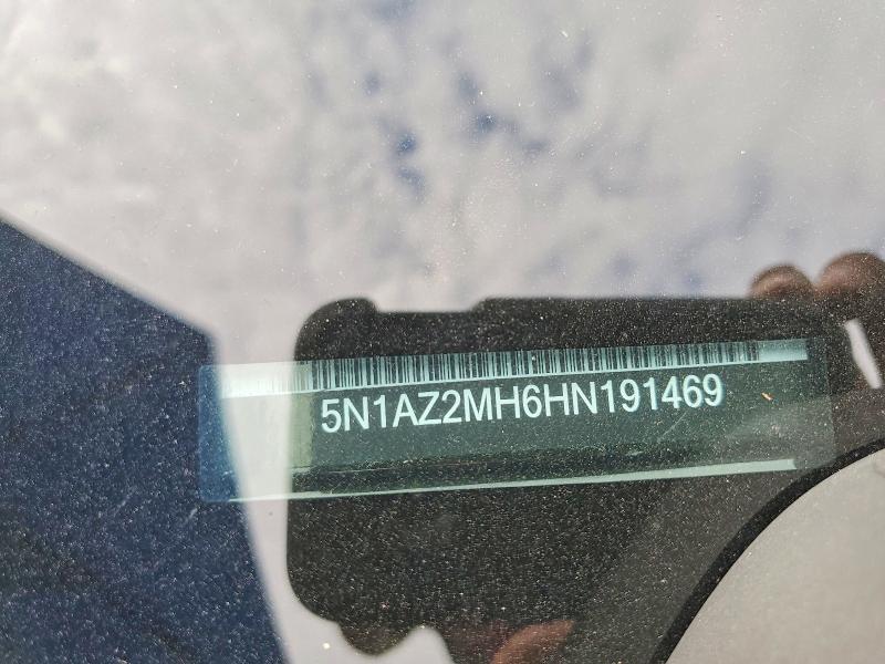 61369206 :رقم المزاد ، 5N1AZ2MH6HN191469 vin ، 2017 Nissan Murano مزاد بيع