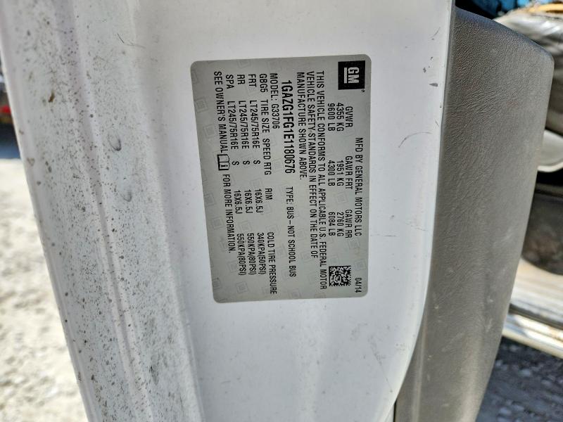 2014 Chevrolet Express G3500 მანქანა იყიდება აუქციონზე, vin: 1GAZG1FG1E1180676, აუქციონის ნომერი: 62852646
