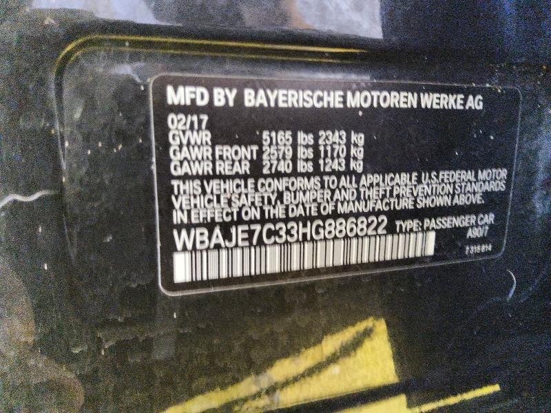 Aukcja sprzedaży 2017 Bmw 540, vin: WBAJE7C33HG886822, numer aukcji: 60743076