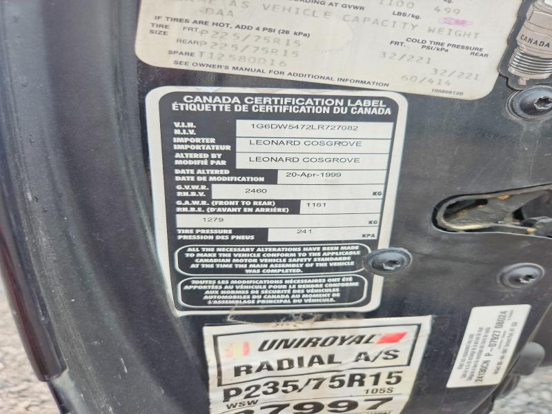 60177996 :رقم المزاد ، 1G6DW5472LR727082 vin ، 1990 Cadillac Brougham مزاد بيع