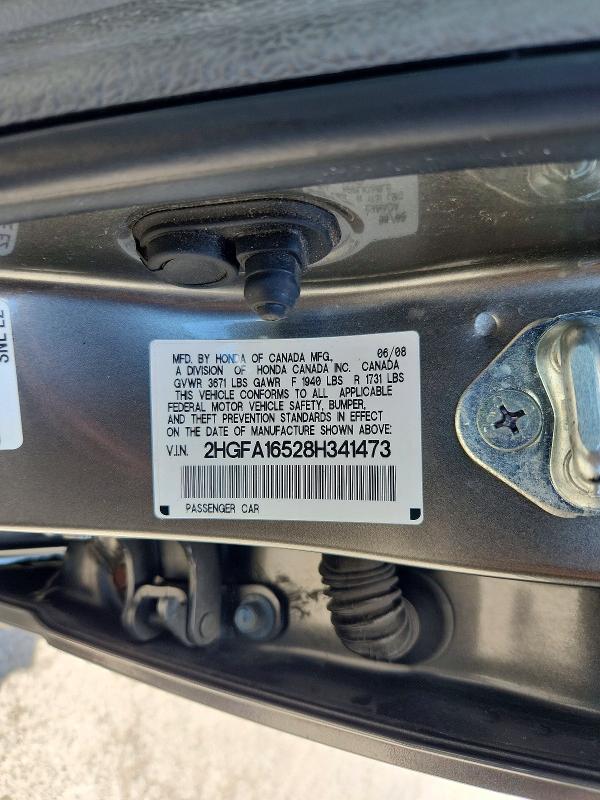 Продаж на аукціоні авто 2008 Honda Civic, vin: 2HGFA16528H341473, номер лоту: 60153556