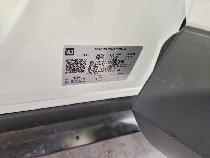 60361876 :رقم المزاد ، KL77LFEP5TC092110 vin ، 2026 Chevrolet Trax مزاد بيع
