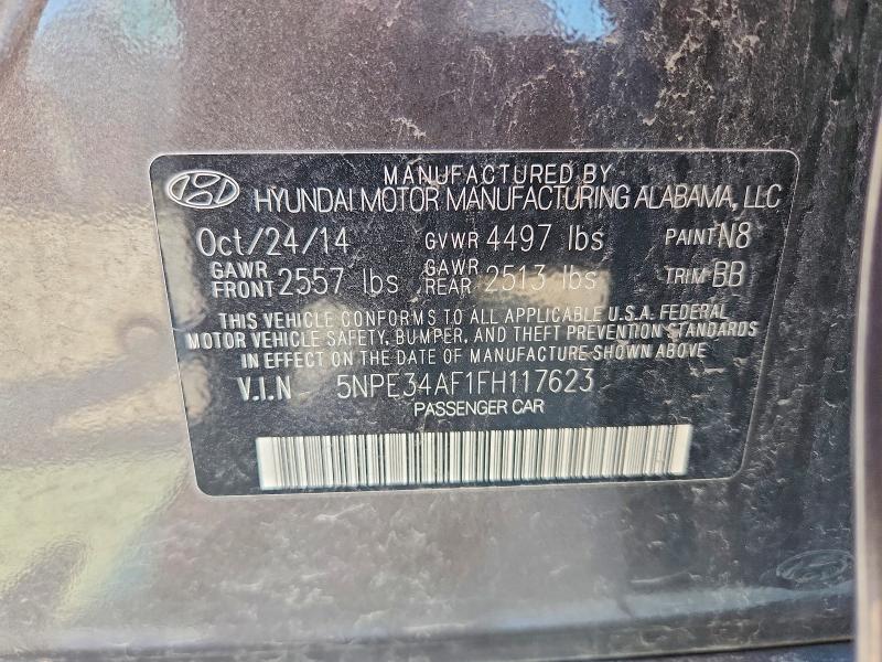 Продажа на аукционе авто 2015 Hyundai Sonata, vin: 5NPE34AF1FH117623, номер лота: 62213386