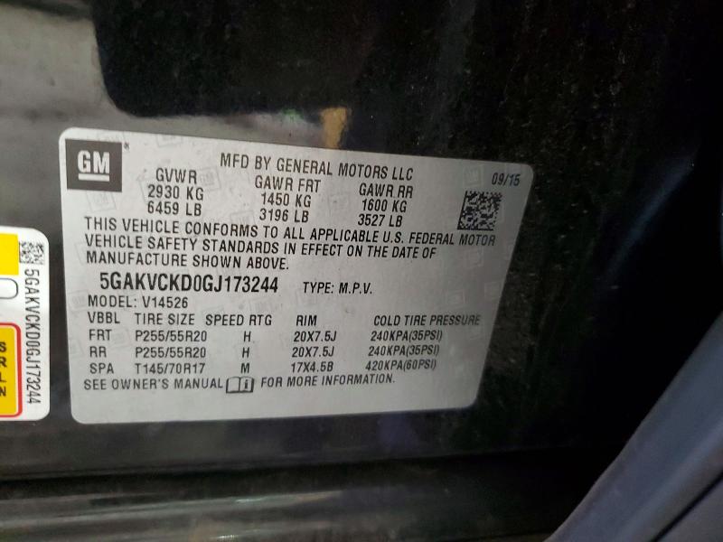 Продажа на аукционе авто 2016 Buick Enclave, vin: 5GAKVCKD0GJ173244, номер лота: 60066626