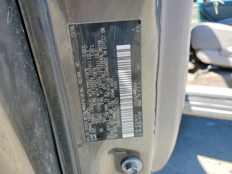Продаж на аукціоні авто 2006 Toyota Tundra, vin: 5TBDT44146S551923, номер лоту: 60481886