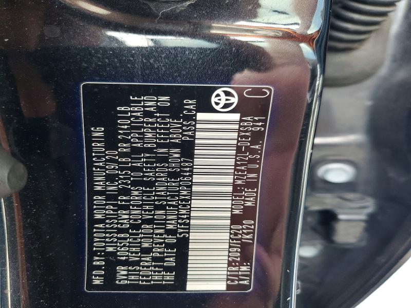 Продажа на аукционе авто 2021 Toyota Corolla, vin: 5YFS4MCEXMP064487, номер лота: 61813576