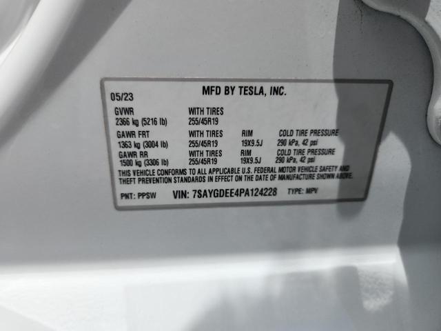 Продаж на аукціоні авто 2023 Tesla Model Y, vin: 7SAYGDEE4PA124228, номер лоту: 60360116