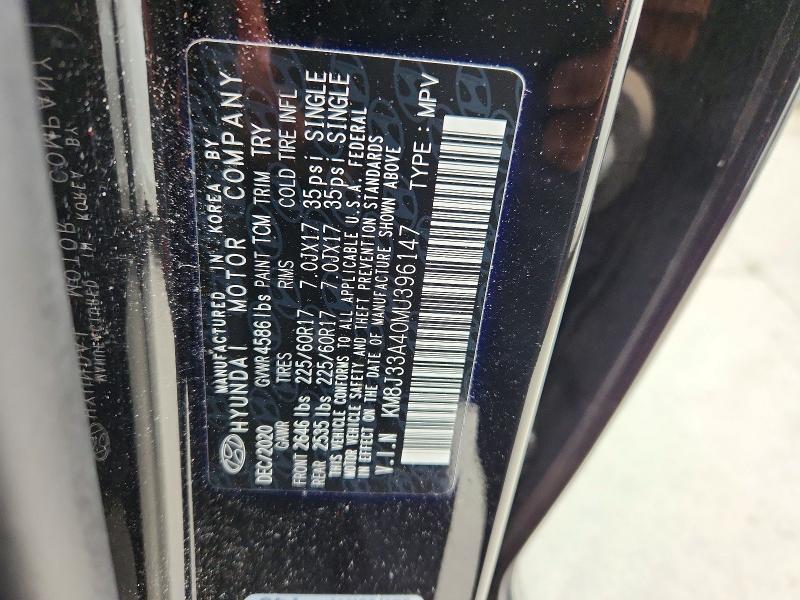 Продаж на аукціоні авто 2021 Hyundai Tucson, vin: KM8J33A40MU396147, номер лоту: 60168756