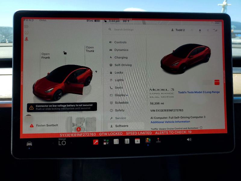 2022 Tesla Model 3 მანქანა იყიდება აუქციონზე, vin: 5YJ3E1EB1NF273763, აუქციონის ნომერი: 59842396