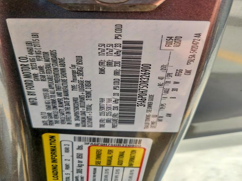 Aukcja sprzedaży 2013 Ford Fusion, vin: 3FA6P0H75DR326900, numer aukcji: 85626105