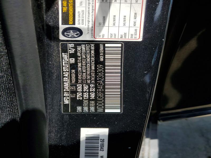Продажа на аукционе авто 2016 Mercedes-benz S, vin: WDDUG8FB4GA236309, номер лота: 59828906