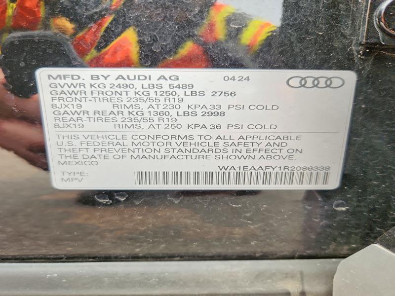 Продаж на аукціоні авто 2024 Audi Q5, vin: WA1EAAFY1R2086338, номер лоту: 61002786