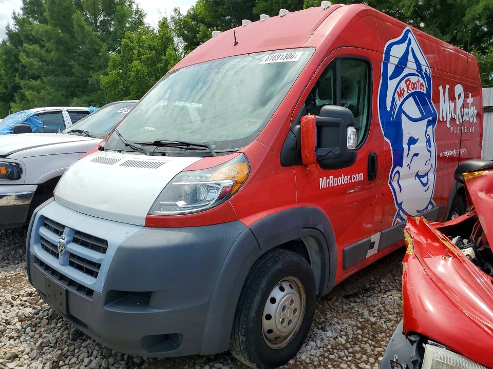 61691306 :رقم المزاد ، 3C6TRVCG4HE528031 vin ، 2017 Ram Promaster 2500 مزاد بيع
