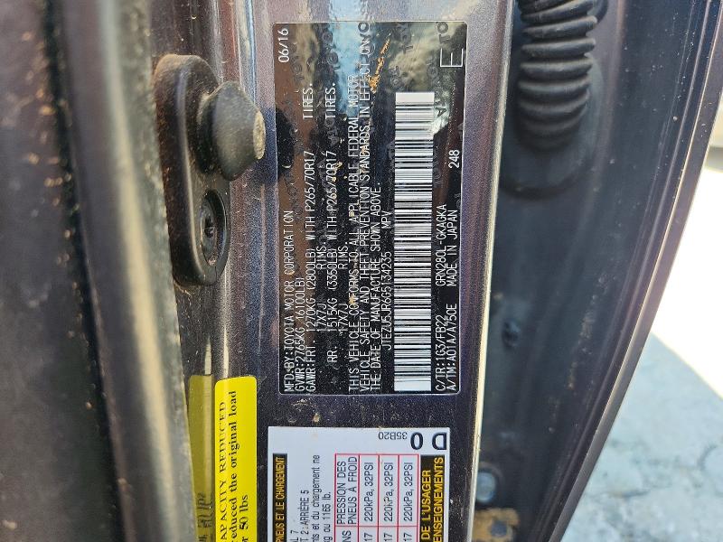 Продажа на аукционе авто 2016 Toyota 4runner, vin: JTEZU5JR6G5134235, номер лота: 62942456