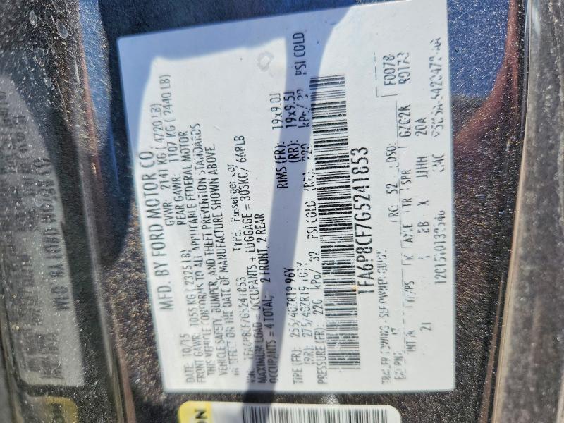 Продажа на аукционе авто 2016 Ford Mustang, vin: 1FA6P8CF7G5241853, номер лота: 61129566
