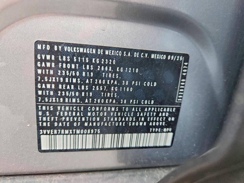 Продаж на аукціоні авто 2026 Volkswagen Tiguan, vin: 3VVER7RMXTM008975, номер лоту: 62076216