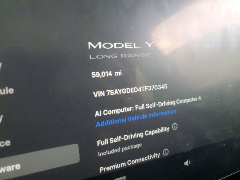 59745516 :رقم المزاد ، 7SAYGDED4TF370345 vin ، 2026 Tesla Model Y مزاد بيع