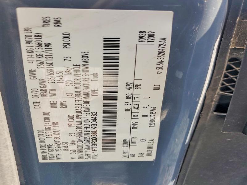 Aukcja sprzedaży 2020 Ford Transit, vin: 1FTBR3X88LKB04482, numer aukcji: 62447056