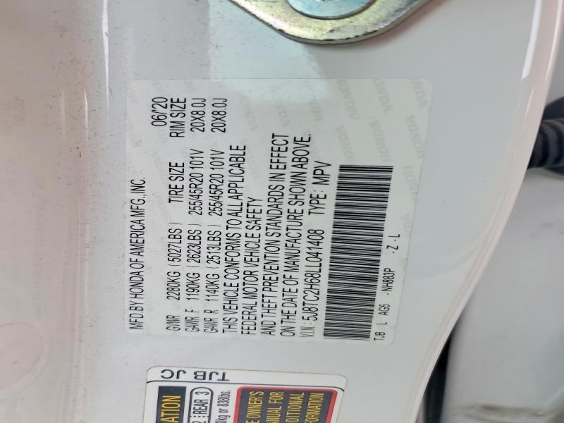 Продажа на аукционе авто 2020 Acura Rdx, vin: 5J8TC2H68LL041408, номер лота: 62849376