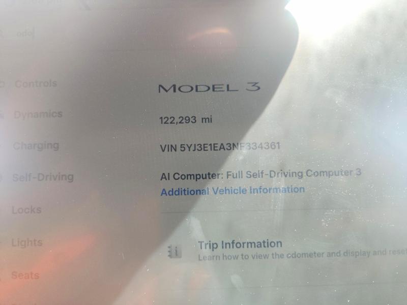 Aukcja sprzedaży 2022 Tesla Model 3, vin: 5YJ3E1EA3NF334361, numer aukcji: 61875236