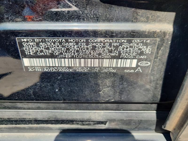 Продаж на аукціоні авто 2014 Lexus Is, vin: JTHBF1D21E5034286, номер лоту: 59850436