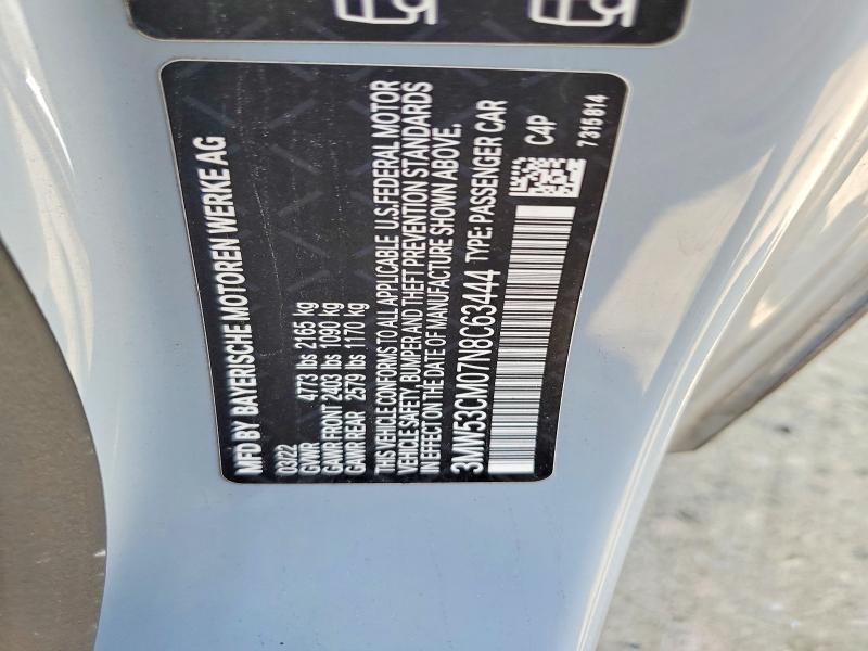60503046 :رقم المزاد ، 3MW53CM07N8C63444 vin ، 2022 Bmw M240xi مزاد بيع
