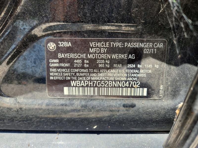Aukcja sprzedaży 2011 Bmw 328, vin: WBAPH7G52BNN04702, numer aukcji: 62277476