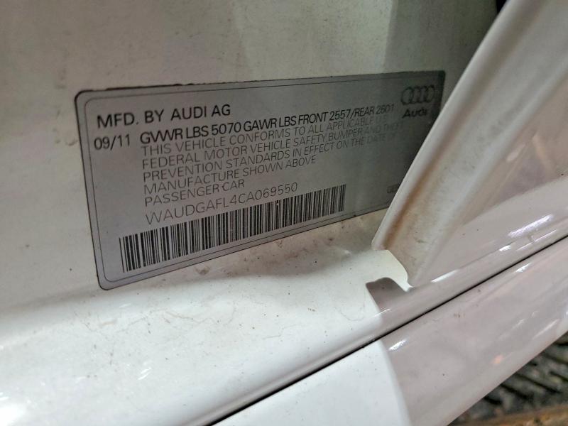 Aukcja sprzedaży 2012 Audi S4, vin: WAUDGAFL4CA069550, numer aukcji: 62988436
