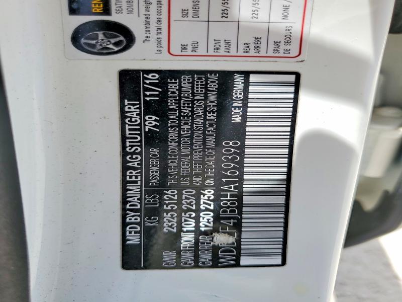 Продажа на аукционе авто 2017 Mercedes-benz E, vin: WDDZF4JB8HA169398, номер лота: 63518136