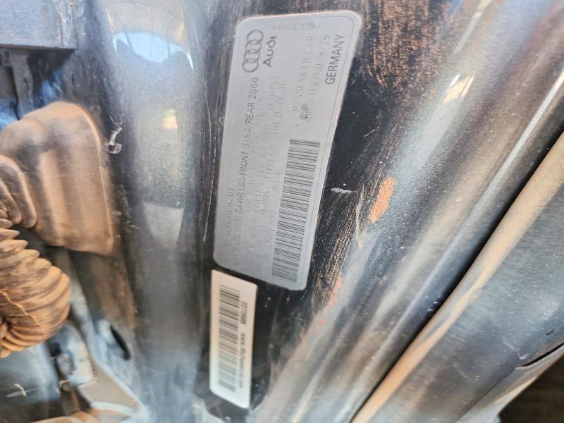 2007 Audi S8 მანქანა იყიდება აუქციონზე, vin: WAUPN44E87N019726, აუქციონის ნომერი: 59391606
