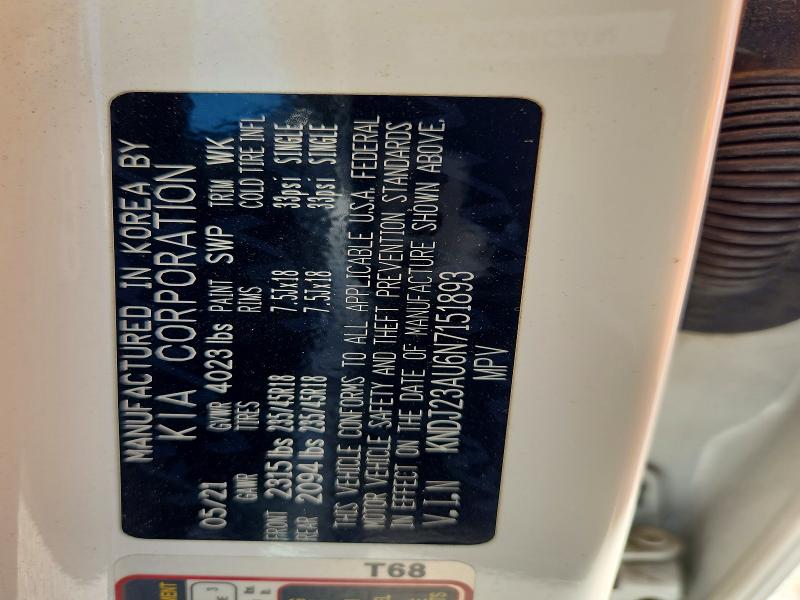 Aukcja sprzedaży 2022 Kia Soul, vin: KNDJ23AU6N7151893, numer aukcji: 63237836
