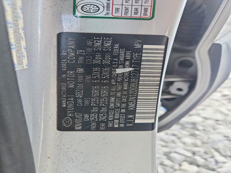 60815386 :رقم المزاد ، KM8JN12D08U812717 vin ، 2008 Hyundai Tucson مزاد بيع