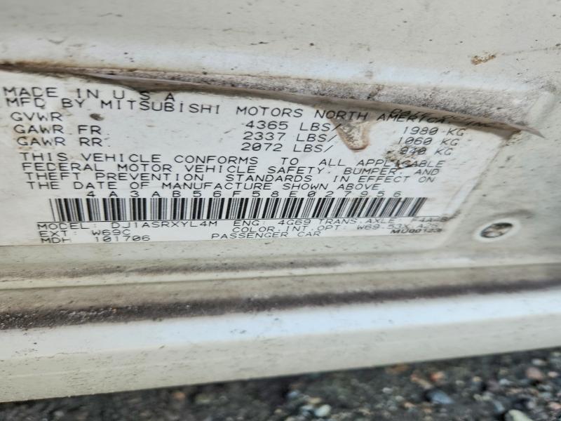 Продаж на аукціоні авто 2008 Mitsubishi Galant, vin: 4A3AB56F58E027956, номер лоту: 62940296