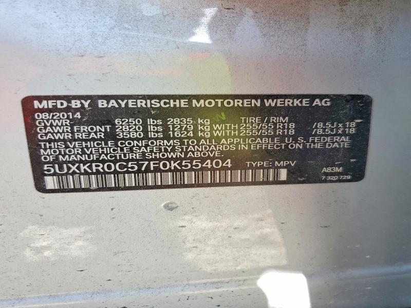 Продаж на аукціоні авто 2015 Bmw X5, vin: 5UXKR0C57F0K55404, номер лоту: 61938376