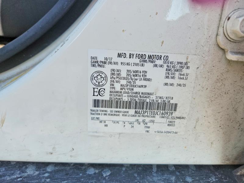 Продажа на аукционе авто 2018 Ford Ecosport, vin: MAJ3P1TE0JC160939, номер лота: 58700416
