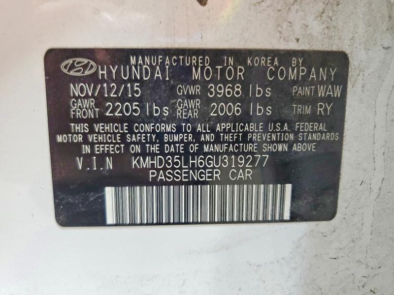 2016 Hyundai Elantra Gt მანქანა იყიდება აუქციონზე, vin: KMHD35LH6GU319277, აუქციონის ნომერი: 62100416