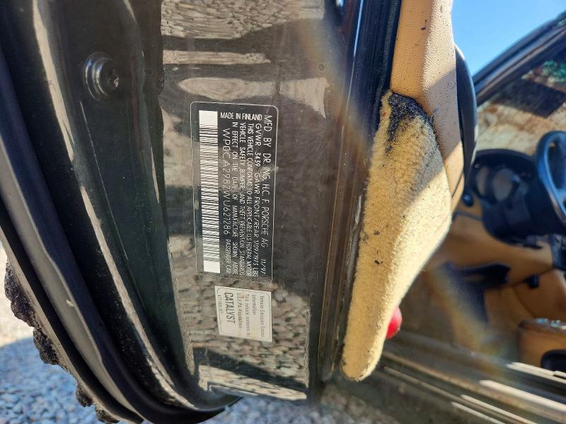 Продажа на аукционе авто 1998 Porsche Boxster, vin: WP0CA2982WU621286, номер лота: 59735626