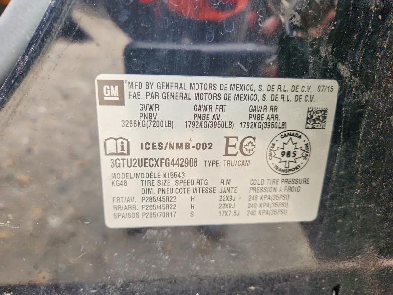 Продажа на аукционе авто 2015 Gmc Sierra, vin: 3GTU2UECXFG442908, номер лота: 60478956